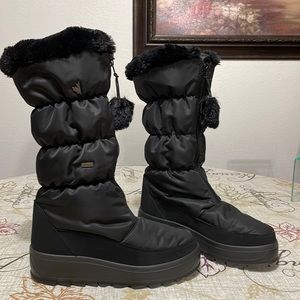 Pajar Canada Toboggan 2.0 Front-Zip Waterproof Fur Lined Winter Boots Leather 9